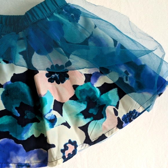 gymboree blue floral tulle skirt 2T toddler girls - Picture 3 of 6